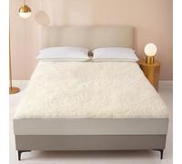 Fleece Mattress Cover Pad with Straps - Breathable Lamb Folding Mattress Protector Pure Bed Topper Pure White Mattress,White,Twin:90x200cm
