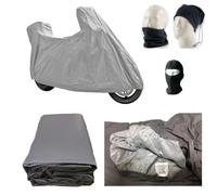 Fleece Motorbike Cover Waterproof Anti-Grind 250 G Motorbike Scooter Maxiscooter and Maximoto + Windshield/Windscreen Compatible with ESPA Primavera 150 i.e. 3V