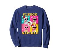 Fleece Navidad Llama - Feliz Navidad Funny Christmas Llama Sweatshirt