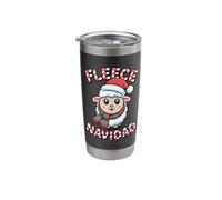 Fleece Navidad Sheep Lamb Santa Hat Cute Animal Christmas Stainless Steel Insulated Tumbler