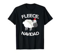 Fleece Navidad Shirt Feliz Christmas Lights Sheep T-Shirt