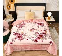 Fleece Plush Heavy Korean Mink Blanket Twin Size 150x200cm 2kg Silky Soft and Warm 2 Ply A&B Printed Raschel Bed Throw