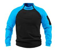 Fleece Pullover Men's Military Outdoor Fleece Jacket Warm Tactical Combat Fleece Pullover Tactical Jacket Fleece Jacket Winter Jumper Sports Jumper Tops Army Windproof Pullover Blue 4XL