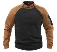 Fleece Pullover | Men's Military Outdoor Fleece Jacket | Warm Tactical Combat Zipper Sweatshirts Army Windproof Pullover Sports Sweater Tops for Fishing Hiking Winter Jumper