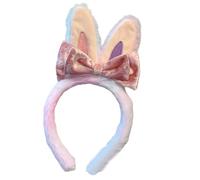 Fleece Rabbits Ears Headbands Kids Hair Clip with Elastic Band Practical Wash Resistant Design for School Event and Photos Not Slip Baby Hairs Accessories