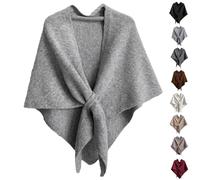 Fleece Shawl Wraps for Women, Elegant Solid Color Pashmina Fleece Poncho, Ladies Subsequenti Sweater Scarf Autumn Embrace with Loop for All Seasons