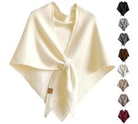 Fleece Shawl Wraps for Women, Elegant Solid Color Pashmina Fleece Poncho, Ladies Subsequenti Sweater Scarf Autumn Embrace with Loop for All Seasons