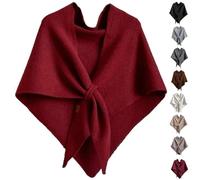 Fleece Shawl Wraps for Women, Elegant Solid Color Pashmina Fleece Poncho, Ladies Subsequenti Sweater Scarf Autumn Embrace Wwith Loop for All Seasons