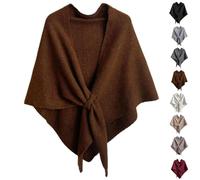 Fleece Shawl Wraps for Women, Elegant Solid Color Pashmina Fleece Poncho, Ladies Subsequenti Sweater Scarf Autumn Embrace Wwith Loop for All Seasons