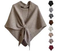 Fleece Shawl Wraps for Women, Elegant Solid Color Pashmina Fleece Poncho, Ladies Subsequenti Sweater Scarf Autumn Embrace with Loop for All Seasons