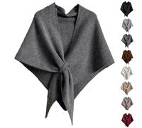 Fleece Shawl Wraps for Women, Elegant Solid Color Pashmina Fleece Poncho, Ladies Subsequenti Sweater Scarf Autumn Embrace Wwith Loop for All Seasons