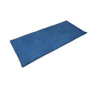 Fleece Sleeping Bag Adult 180cm Compact for Camping | Double-sided brushed fabric, promotes airflow, prevents clamminess, works as liner or blanket, blue orange green colors