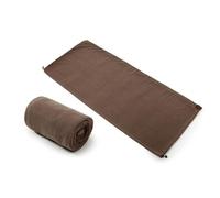 Fleece Sleeping Bag Liner - Lightweight Polar Fleece Blanket Liner for Sleeping Bags Convertible Travel Sheet with Double Zippers Warm Monovelvet Liner for Camping Hotel Train Dorm All-Sais