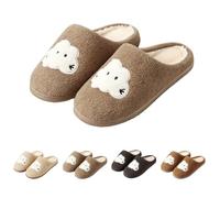 Fleece Slip On Slippers Women, Womens Non Slip Sole Slippers | Womens Cute Slippers With Adorable Cloud Embroidery, Womens Comfortable Warm Slippers For Bedroom And Living Room Lounge