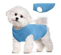 Fleece Sweater for Smalll Dogs - Blue, M - Pullover Vest | Stretchable Warm Sweatshirt, Lightweight Winter Jacket for Free Movement,Seasonal Dog Clothes,Shih Tzu, Papillon
