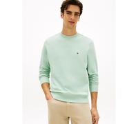 Fleece Sweatshirt with Embroidered Flag mint green