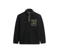 Fleece sweatshirt with snap collar Superdry Fuji Black S