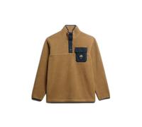 Fleece sweatshirt with snap collar Superdry Fuji Marron XL
