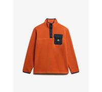 Fleece sweatshirt with snap collar Superdry Fuji Orange S