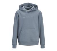 Fleece Sweatshirt with Writing On Front Grey-Blue