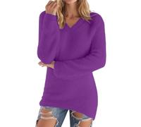 Fleece Sweatshirts for Women UK Ladies Soft Casual Warm Jumper Sherpa Long Sleeve V Neck Pullover Thermal Tunic Tops Cosy Lightweight Loose Blouse Plush Solid Color Fluffy Sweater Fall Winter Knitwear