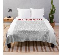 Fleece Throw Blanket ALL TOO WELL for Sofa Couch Kids 60 x 50 Inches