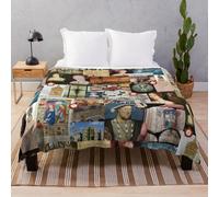 Fleece Throw Blanket Anne Boleyn Collage for Sofa Couch Kids 60 x 50 Inches