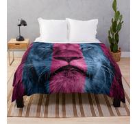 Fleece Throw Blanket Aston Villa Lion for Sofa Couch Kids 60 x 50 Inches