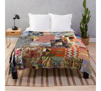 Fleece Throw Blanket Bauhaus Art for Sofa Couch Kids 60 x 50 Inches
