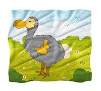 Fleece Throw Blanket Dodo Bird in Park for Couch Sofa or Bed Cozy Soft Blankets