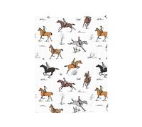 Fleece Throw Blanket Equestrian Sport Horse Riders Breathable Flannel Fleece Blanket Cozy Throws For Sofa Office Bed M