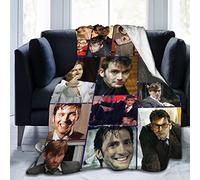 Fleece Throw Blanket for Couch Sofa or Bed, David Peter Tennant Soft Fuzzy Plush Blanket, Luxury Flannel Lap Blanket, Super Cozy and Comfy for All Seasons 80"x60"