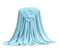 Fleece Throw Blanket for Couch Sofa or Bed Throw Size, Soft Fuzzy Plush, Luxury Flannel Lap Blanket, Super Cozy and Comfy for All Seasons,0- Blue,100x140cm