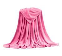Fleece Throw Blanket for Couch Sofa or Bed Throw Size, Soft Fuzzy Plush, Luxury Flannel Lap Blanket, Super Cozy and Comfy for All Seasons,0- Pink 2,100x140cm