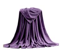 Fleece Throw Blanket for Couch Sofa or Bed Throw Size, Soft Fuzzy Plush, Luxury Flannel Lap Blanket, Super Cozy and Comfy for All Seasons,0- Purple 2,55x75cm