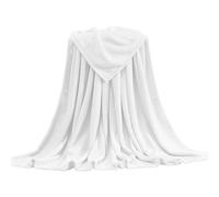 Fleece Throw Blanket for Couch Sofa or Bed Throw Size, Soft Fuzzy Plush, Luxury Flannel Lap Blanket, Super Cozy and Comfy for All Seasons,0- White,55x75cm