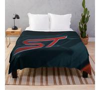 Fleece Throw Blanket Ford Focus ST logo for Sofa Couch Kids 60 x 50 Inches