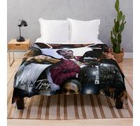 Fleece Throw Blanket Lil Tjay, Hip-Hop, true 2 myself, GOAT for Sofa Couch Kids 60 x 50 Inches