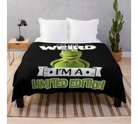 Fleece Throw Blanket Muppet Kermit Frog I'm Not Weird I'm A Limited Edition for Sofa Couch Kids 60 x 50 Inches