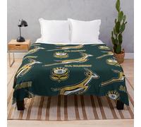 Fleece Throw Blanket SA Rugby - Vintage Springbok logo for Sofa Couch Kids 60 x 50 Inches