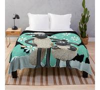 Fleece Throw Blanket shaun the sheep night for Sofa Couch Kids 60 x 50 Inches