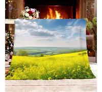 Fleece Throw Blanket Small Single 100x130cm for Adult Children, Scenery Pastoral Scenery Florals Bed Blanket, Double-Sided Flannel Throw Blankets Nature Soft Bedding for Bed Couch