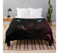 Fleece Throw Blanket Warrior Cat Scourge for Sofa Couch Kids 60 x 50 Inches