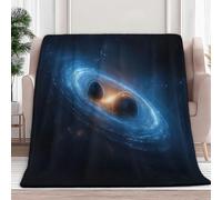 Fleece Throws Blanket Space Milky Way Planet 180x220 cm 3D Printed Throws for Sofa Bed Lightweight Fluffy, Super Soft Warm Blanket for All Seasons, Kids Audlts Home Decor Gifts