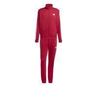 adidas Men's SPORTSWEAR BASIC 3 STRIPES FLEECE TRACKSUIT, active maroon/white, XS