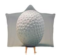 Fleece Wearable Blanket Hoodie Hands-Free Warm Cozy Oversized Golf Ball Blanket for Working Lounging