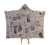 Fleece Wearable Blanket Hoodie Hands-Free Warm Cozy Oversized Newspaper Blanket for Working Lounging