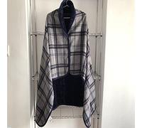 Fleece Wheelchair Blanket, Multi-Purpose Shawl with Button, Shoulder Throw, Shawl Blanket, Double Sided Blanket(I)