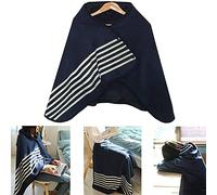 Fleece Wheelchair Blanket, Multi-Purpose Shawl with Button, Shoulder Throw, Shawl Blanket, Double Sided Blanket(A)