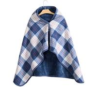 Fleece Wheelchair Blanket, Multi-Purpose Shawl with Button, Shoulder Throw, Shawl Blanket, Double Sided Blanket(F)